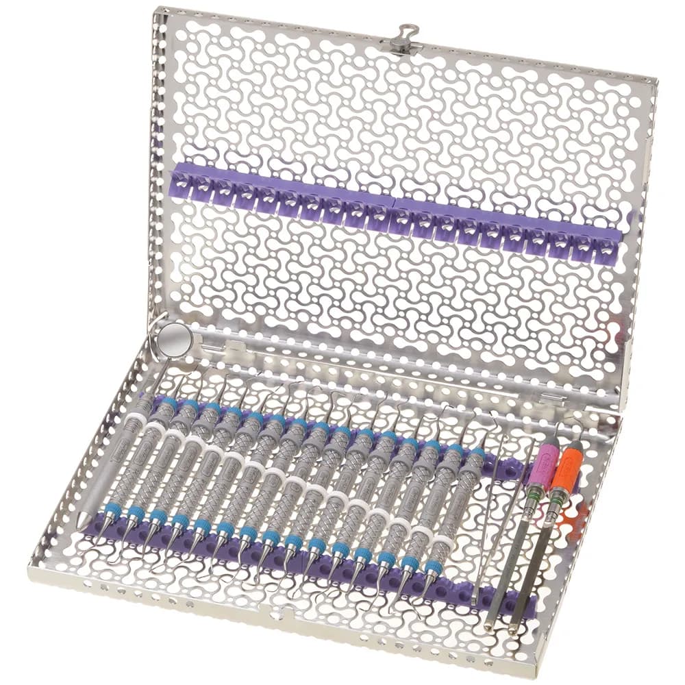 Hu-Friedy IMS Infinity Series 16-Instrument Large Cassette with Accessory Area, Purple, IMN4164 thumbnail 3