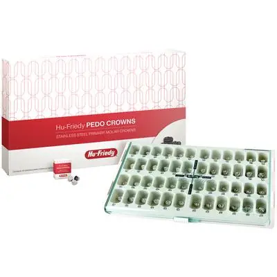 Hu-Friedy Stainless Steel Pedo Crowns Introductory Kit, Primary Molar, Assorted Sizes, 48/Pk, SSC-KIT thumbnail 7