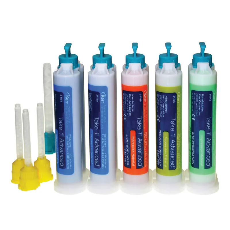 Take 1 Advanced VPS Impression Material, Cartridge Refill, Rigid Tray, Fast Set, Dark Green, 2 x 50 mL Cartridges with 6 Mixing Tips, 34457 thumbnail 4