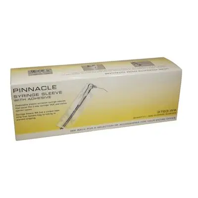 Pinnacle Syringe Sleeves, 2 1/2" W x 11 1/2" L with Adhesive, 500/Box, 3763 - Pinnacle Syringe Sleeves, 2 1/2" W x 11 1/2" L w/ Adhesive, 500/Box, 3763 - Image 1