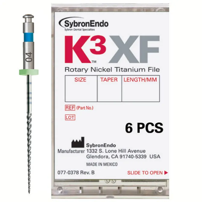 K3XF NiTi Rotary File, .06 Taper, #40, 25 mm, Black, 6/Pk, 823-6405 thumbnail 11