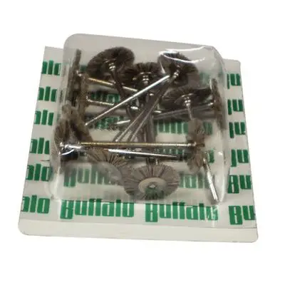 Buffalo Dental Abbott-Robinson #12 Standard Stiff Bristle Brushes, HP Straight Handpiece, Natural Bristles, 12/Pkg, 06161 thumbnail 2