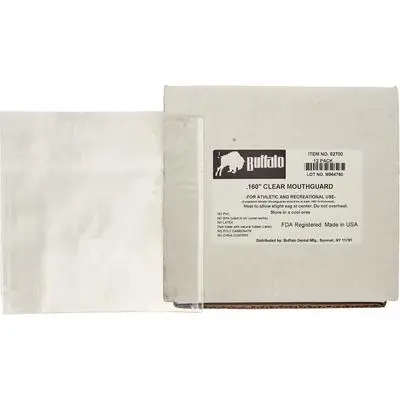 Buffalo Dental Mouthguard Material, Clear EVA Sheets, 0.160" x 5" x 5", 12/Pkg, 62700 thumbnail 8
