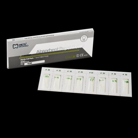 Meta Biomed Cell Pack Absorbent Paper Points, Fine, 200/Pkg, 211450-F - Cell Pack, Fine, 200/Pkg, 211450-F - Image 1