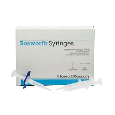 Keystone Industries Disposable Plastic Impression Syringes, 5 ml, Pre-Bent Tip, 50/Box, 0921867 thumbnail 2