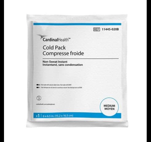 Cardinal Health Instant Cold Pack, Non-Sweat, Soft, 6" x 6.5", 32/Case, 11445-020B thumbnail 3