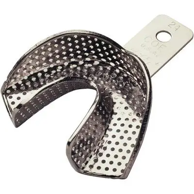 GC America COE Metal Impression Tray, Nickel-Plated Perforated, Pedodontic Lower #24 (Smaller), 1/Pk, 260241 thumbnail 8