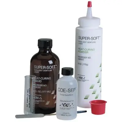 GC America Super-Soft Soft Denture Reline Material Professional Package, 6 oz Powder & 6 oz Liquid with Mixing Accessories, 348001 thumbnail 10