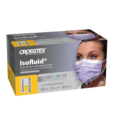 Isofluid SecureFit Earloop Surgical Face Mask, ASTM Level 1, Lavender, 50/Box, GCILVSF thumbnail 15