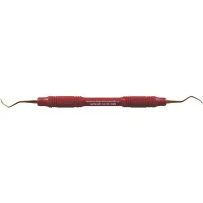 American Eagle XP® Pro Thin™ Barnhart 5/6 Curette, Double End, Sharpen-Free, EagleLite Resin Handle, Red, AECB5-6TXPX thumbnail 2