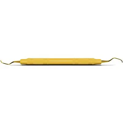 American Eagle XP Universal Curette 13/14 McCall, Double-End, EagleLite Yellow Resin Handle, 3/8" (9.5mm), AECM13-14XPX thumbnail 2