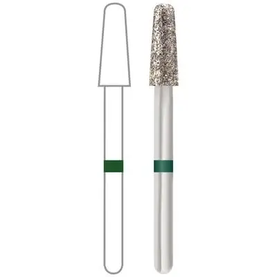Midwest Once Single Use Diamond Bur – FG, Coarse, Cone, Taper Round End, #856/024, 2.4 mm Diameter, 8.0 mm Length, 25/Pkg, 1856024C thumbnail 10