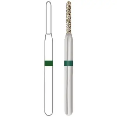 Midwest Once Single-Use Diamond Bur, FG, Coarse, Cylinder Round End, #881/009, 0.9 mm Diameter, 7.0 mm Length, 25/Pk, 1881009C thumbnail 2