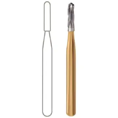 Midwest® #2157 Carbide Bur, FG Friction Grip, Straight Dome End Crosscut, 1.0 mm Diameter, 3.7 mm Length, 10/Pkg, 389563 thumbnail 2