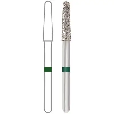 Midwest® Multi-Use Diamond Bur FG, Coarse, Taper Long Round End, #850/018, 1.8 mm Diameter, 10.0 mm Length, 5/Pkg, 471176 thumbnail 3