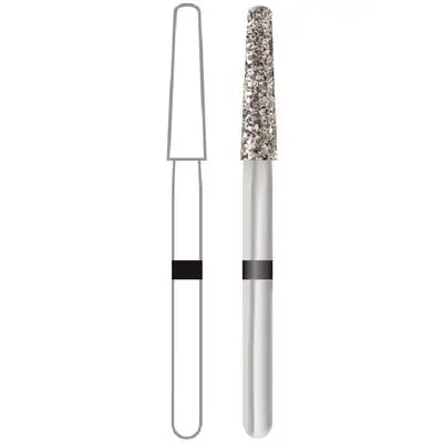 Midwest Multi-Use Diamond Bur FG #850-018SC, Super Coarse, Taper Round End Long, 1.8 mm Diameter, 10.0 mm Length, 5/Pk, 471180 thumbnail 3