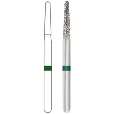 Midwest Multi-Use Diamond Bur FG 856-014C, Coarse, Taper Round End, 1.4 mm Diameter, 8.0 mm Length, 5/Pk, 471208 thumbnail 3