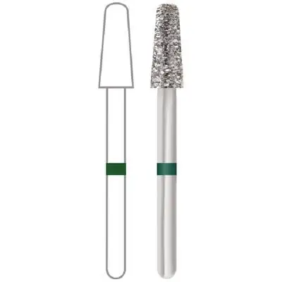 Midwest Multi-Use Diamond Bur FG 856-025C, Coarse, Taper Round End, 2.5 mm Diameter, 8.0 mm Length, 5/Pkg, 471212 thumbnail 3