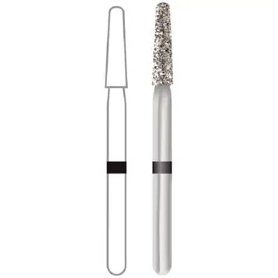 Midwest Multi-Use Diamond Bur FG 856-018SC, Super Coarse, Taper Round End, 1.8mm Diameter, 8.0mm Length, 5/Pk, 471216 thumbnail 3