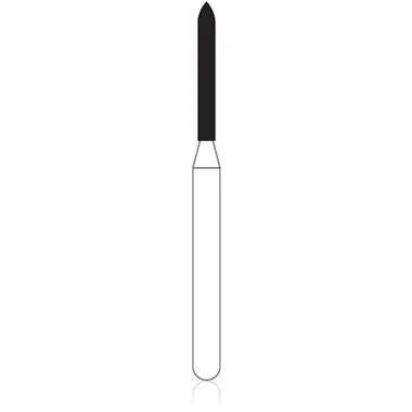 Midwest Multi-Use Diamond Bur 878-010C, FG, Coarse, Cylinder Modified Bevel, 1.0mm Diameter, 8.0mm Length, 5/Pk, 471306 thumbnail 3