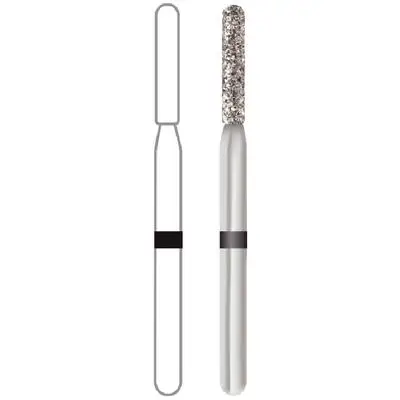 Midwest® Multi-Use Diamond Bur FG, Super Coarse, KS Cylinder Round End, #KS2, 1.4 mm Diameter, 8.2 mm Length, 5/Pkg, 471434 thumbnail 3