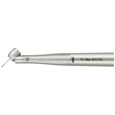 NSK Ti-Max X450KL High Speed Air Handpiece, 45° Angle, Standard Head, Push-Button Autochuck, Triple Spray, Fiber-Optic, KaVo Connection, X450KL thumbnail 2