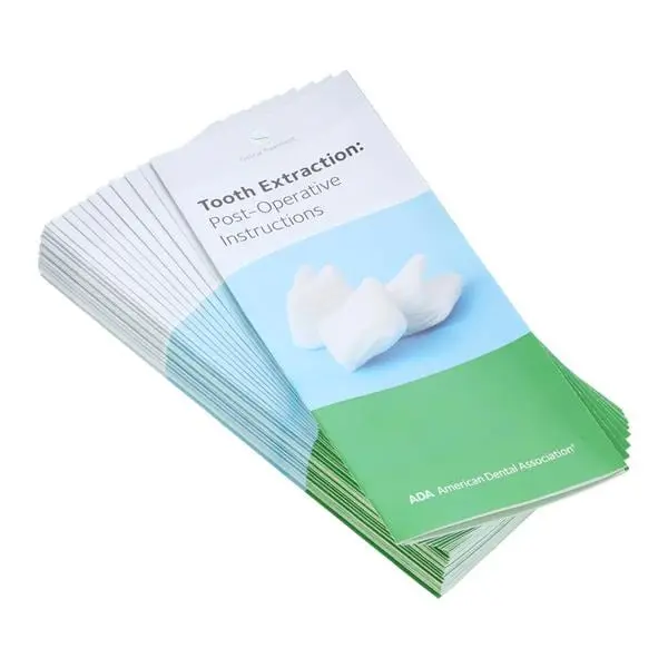 American Dental Association Tooth Extraction Post-Operative Instructions Patient Education Brochure, 8-Panel, English, 50/Pk, W119 thumbnail 2