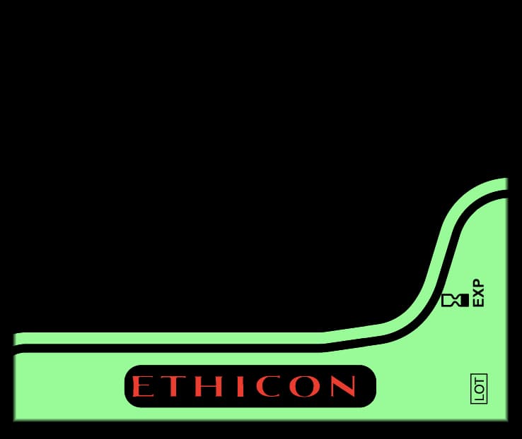 Ethicon Ethilon 6-0 Nylon Monofilament Suture, Black, 18", P-1 Reverse Cutting Needle, 3/8 Circle, 12/Bx, 697G thumbnail 4