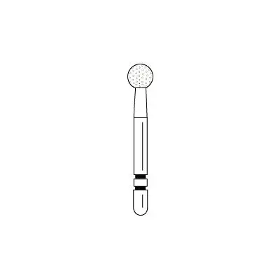 Two Striper Diamond Bur, FG, Round, #138, Coarse, Green Ring, 3.0 mm Diameter, 5/Pk, 2015009 thumbnail 4