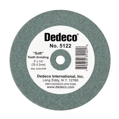 Dedeco Traditional Lathe Wheel, Green Soft, 3" x 1/4", 1/Pk, 5122 thumbnail 6