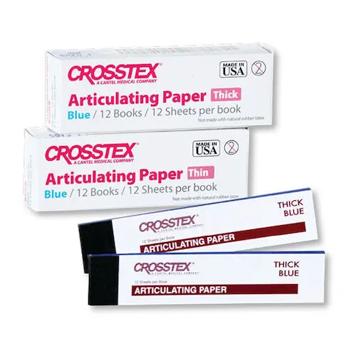 Crosstex Articulating Paper X-Thin Blue, 0.0015" (38 Microns), 12 Books of 12 Sheets (144 Sheets/Box), TPXT thumbnail 2