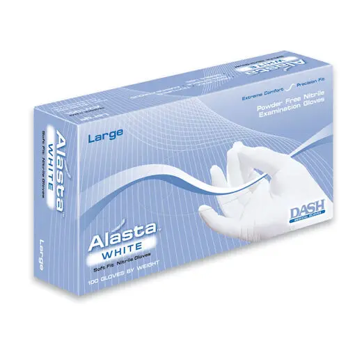 Alasta™ White Nitrile Powder-Free Exam Gloves, Medium, Textured, Non-Sterile, 100/Box, AW100M thumbnail 12