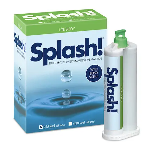 Splash! Half-Time Set VPS Impression Material, Lite Body, Wild Berry Scent, 48 mL Cartridges, 2/Pack, SPD1231 thumbnail 12