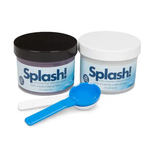 Splash! Half-Time Putty VPS Impression Material, Set Time 2:45, 48 ml Cartridge, 2/Pk, SPD1235 - Splash!, Half-Time Putty, Set Time 2:45, SPD1235 - Image 1