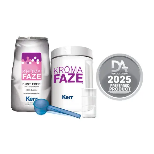 Kerr KromaFaze Color-Changing Dust-Free Alginate Impression Material, Fast Set, Mint, 1 lb Canister, 27452DX thumbnail 2