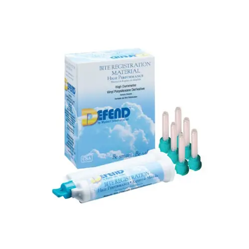 Defend Bite Registration Material, Super Fast Set, Unflavored, Light Blue, 2 x 50 mL Cartridges, BR-9003 thumbnail 3