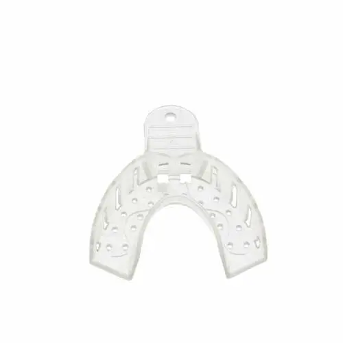 Plasdent Excellent Crystal Impression Trays, #4 Medium Lower, Clear, Perforated, 12/Pk, ITC-ML thumbnail 3