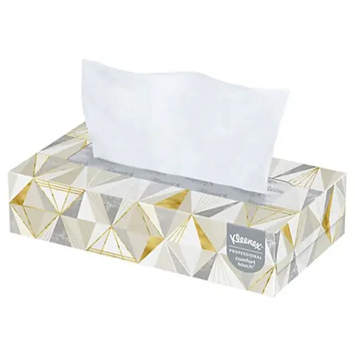 Kleenex Facial Tissues, 2-Ply, White, Flat Box of 125, 21606 thumbnail 4