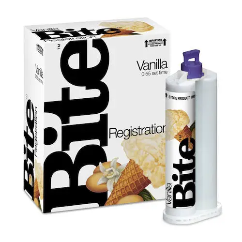 Vanilla Bite VPS Bite Registration Material, Fast Set, Rigid, Vanilla Scent, 48 mL Cartridges, 2/Pk with 10 Mixing Tips, SPD1105 thumbnail 8