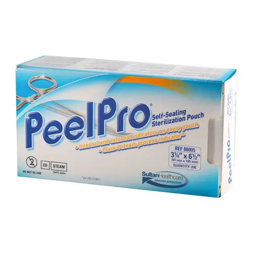 Sultan PeelPro Sterilization Pouches, 3.25" x 6.5", 200/Box, 88005 thumbnail 3