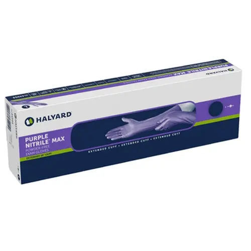 Halyard Purple Nitrile Max Exam Gloves, Powder-Free, Extra Large, 50/Box, 44995 thumbnail 3