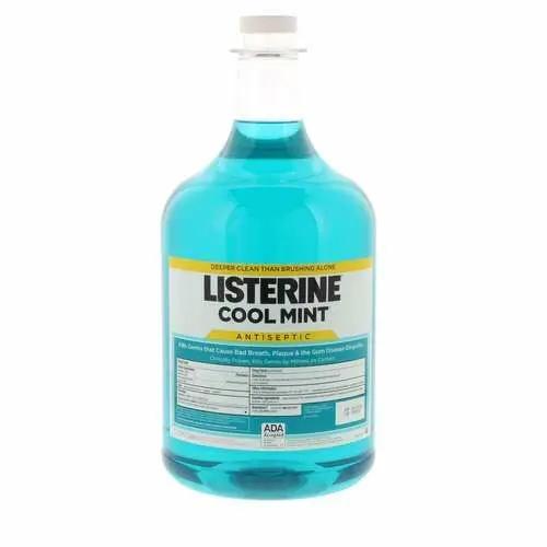 Listerine Antiseptic Mouthwash, Cool Mint, 1 Gallon Bottle with Pump, 2/Case, 42750 thumbnail 2