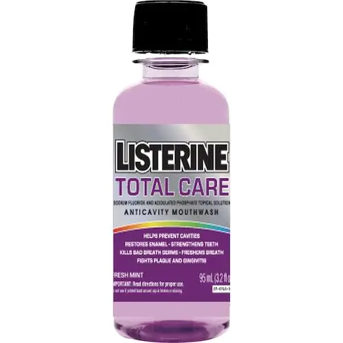 Listerine Total Care Anticavity Mouthwash, Fresh Mint, 3.2 oz (95 ml), 24/Case, 30695 thumbnail 2