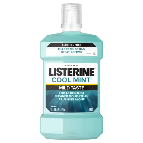 Listerine Zero Mouthwash, Clean Mint, Alcohol-Free, 1.5 L Bottle, 6/Case, 42834 thumbnail 2