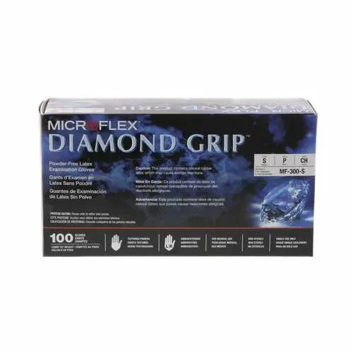 Microflex MF300 Latex Examination Gloves, Small, Powder Free, 100/Box - Small, 100/Box, MF300 - Image 1