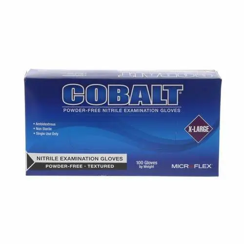 Microflex Cobalt Nitrile Exam Gloves, Powder-Free, Textured, Non-Sterile, Extra Large, Blue, 100/Box, N194 thumbnail 9