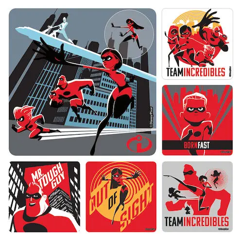 Disney The Incredibles 2 Sticker Roll, 2.5" Assorted Designs, 100/Roll, PS663 thumbnail 2