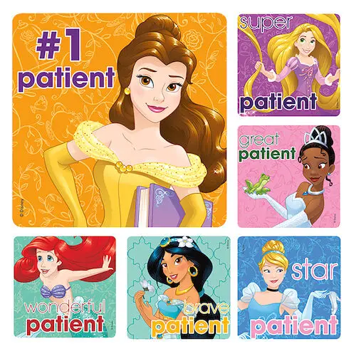 Disney Princess "Great Patient" Assorted Stickers, 2.5" x 2.5", 100/Roll, PS596 thumbnail 2