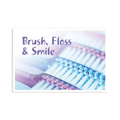 Brush Floss Smile 4-Up Recall Postcard, 200/Pkg, RC6275 thumbnail 2