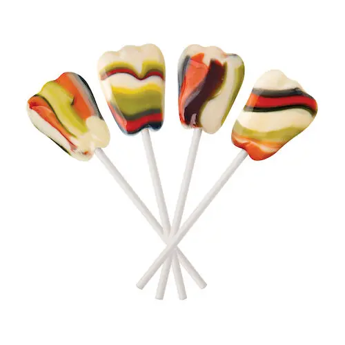 Dr. John's Healthy Sweets Tooth Shaped Lollipops, Wild Berry Swirl, Sugar Free with Xylitol, 150/Pack, DJC03 thumbnail 2